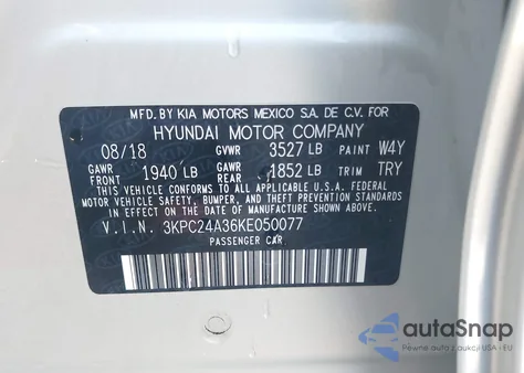 2019 Hyundai Accent Se z USA, uszkodzony, nr VIN 3KPC24A36KE050077